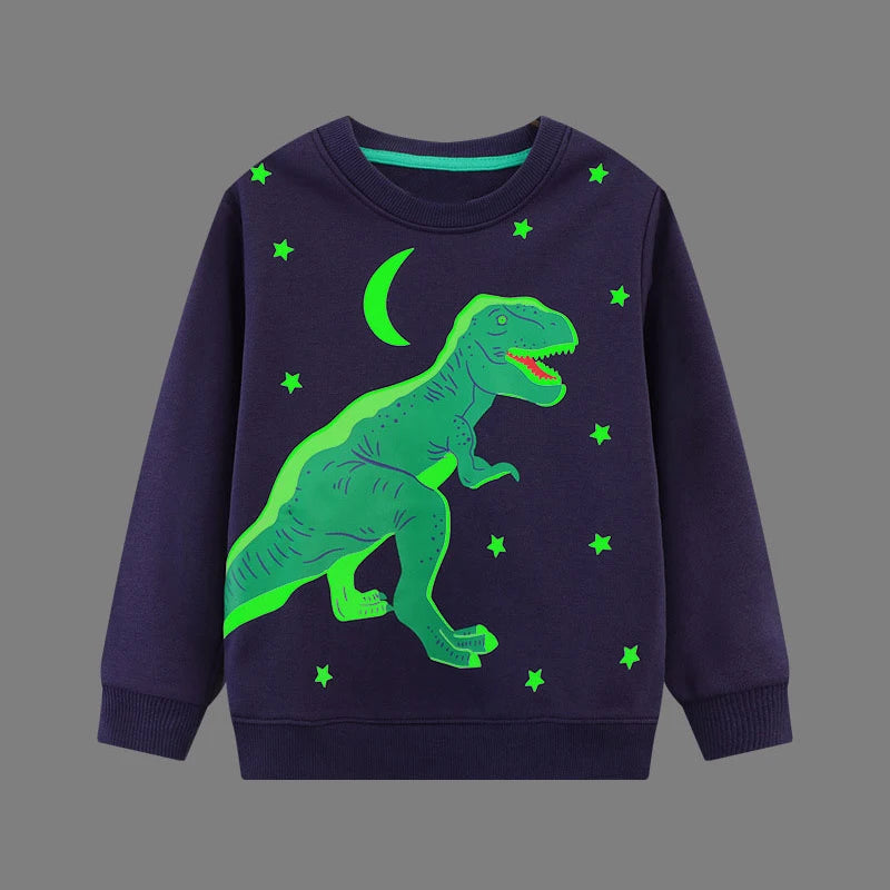 Blusa de Moletom Masculina Luminous Dinossauro