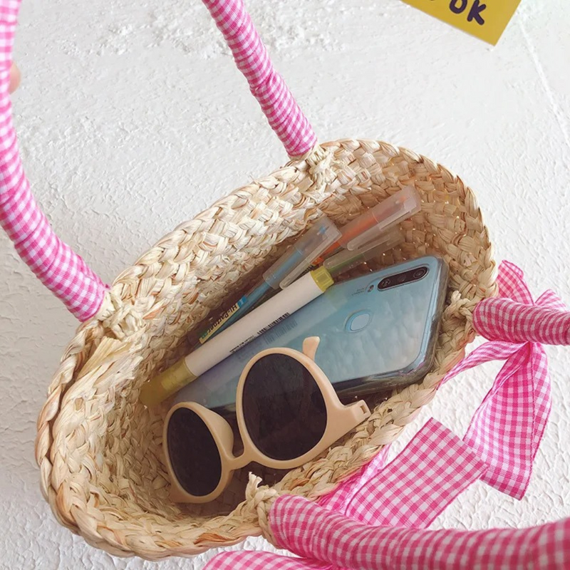 Bolsa de Palha Infantil para Meninas – Bolsa de Verão para Praia Loja de Bolsa Infantil Universo dos Pequenos