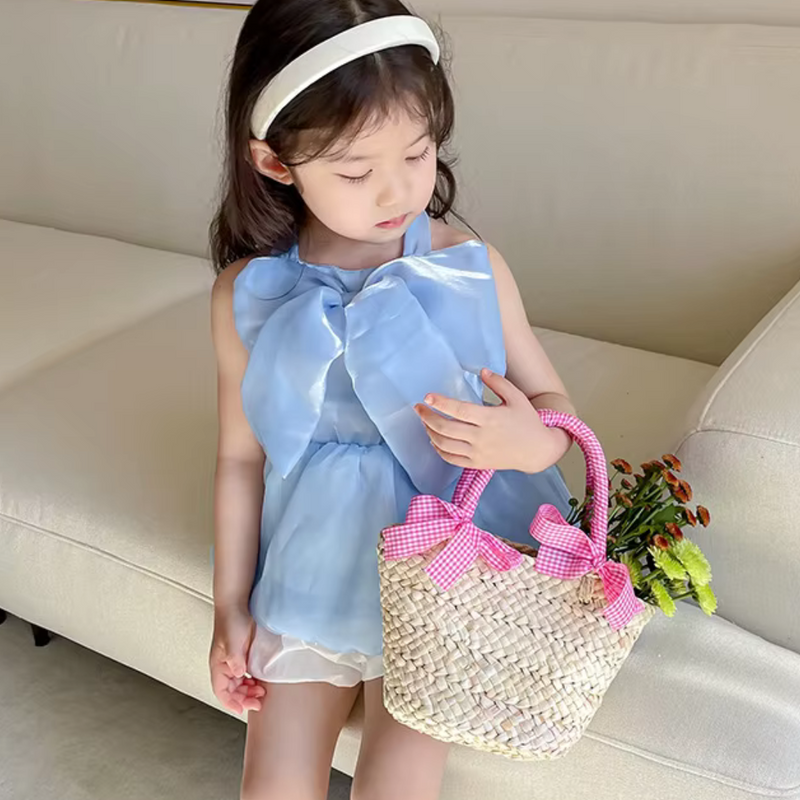 Bolsa de Palha Infantil para Meninas – Bolsa de Verão para Praia Loja de Bolsa Infantil Universo dos Pequenos