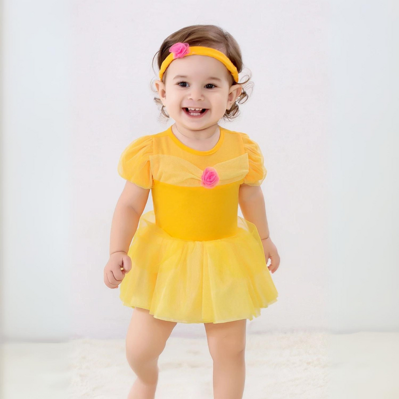 Conjunto Fantasia para Bebê Meninas Vestido e Faixa de Cabeça Fantasia para Bebê Menina Universo dos Pequenos