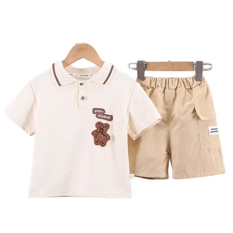 Conjunto Infantil Combinando para Irmãos - Vestido e Conjunto Polo para Meninos e Meninas  Moda Verão Universo Dos Pequenos