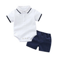 Conjunto Polo e Short para Bebês Meninos em Algodão para Verão