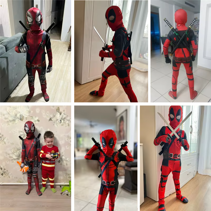 Fantasia Infantil Deadpool para Meninos – Halloween e Cosplay Completo Loja de Fantasia Infantil Universo dos Pequenos