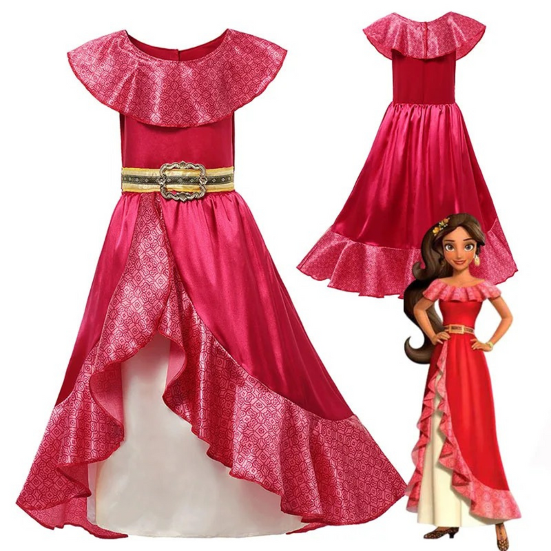 Fantasia Infantil Princesa Elena de Avalor | Vestido Vermelho para Meninas Loja de Fantasia Infantil Universo dos Pequenos