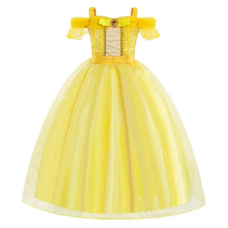 Fantasia Infantil da Princesa Bela | Vestido Amarelo para Meninas LOJA INFANTIL DE FANTASIAS UNIVERSO DOS PEQUENOS