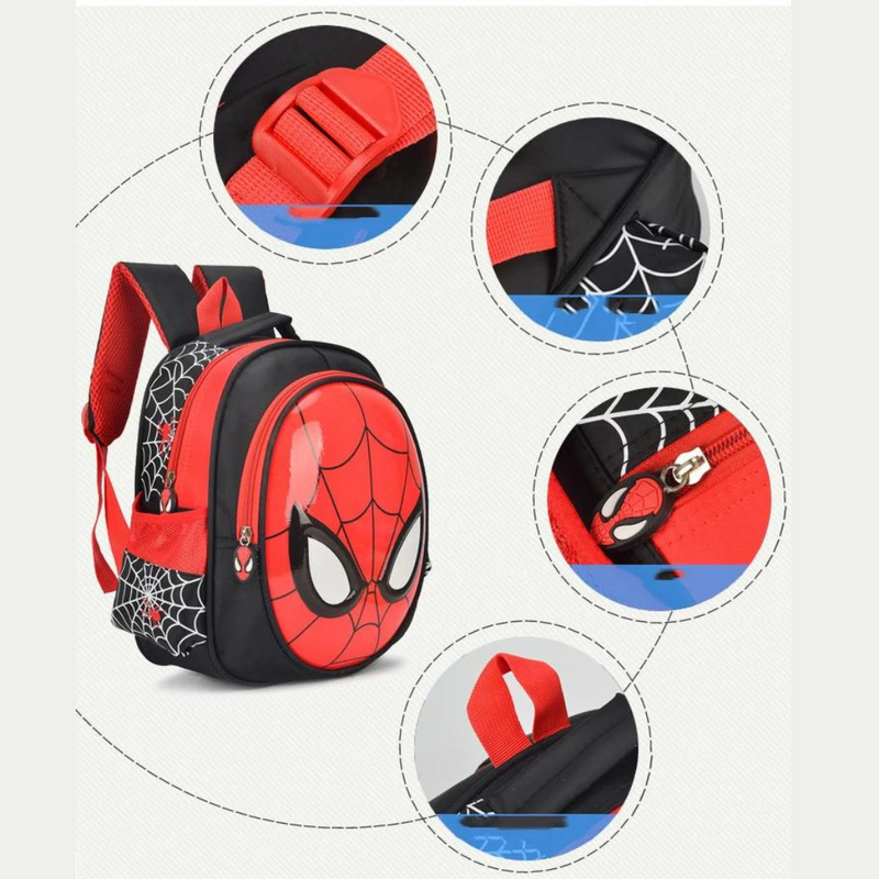 Mochila Escolar Infantil 3D do Homem-Aranha - Mochila de Super-Herói Marvel para Meninos Loja de Mochila Infantil Universo Dos Pequenos