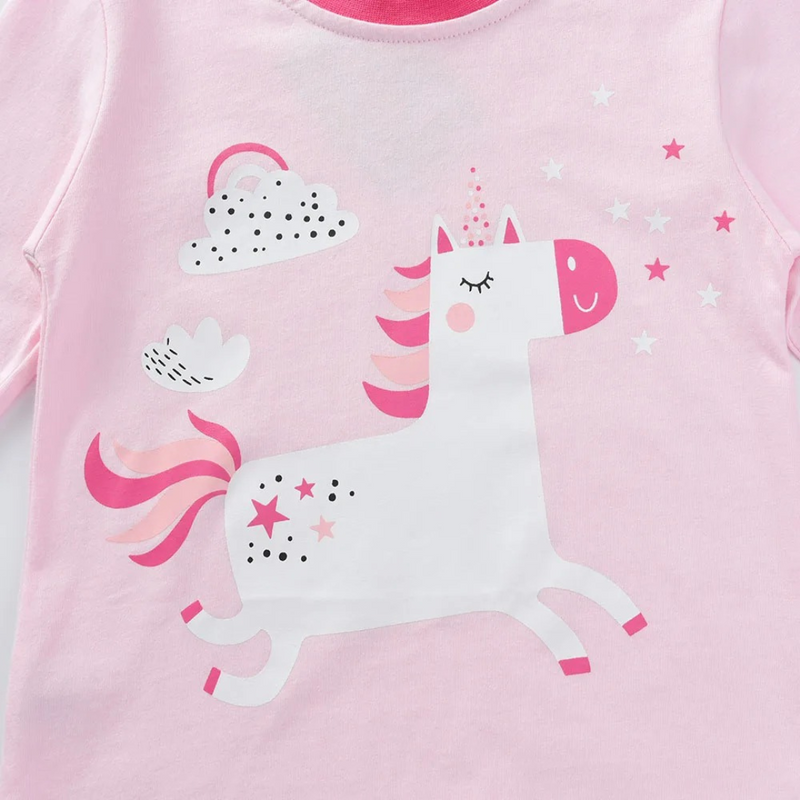 Pijama Infantil Feminino com Estampa de Unicórnio