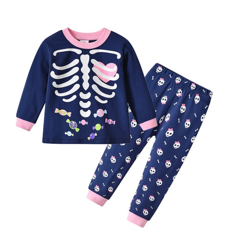 Pijama Infantil Menina Esqueleto Fofo