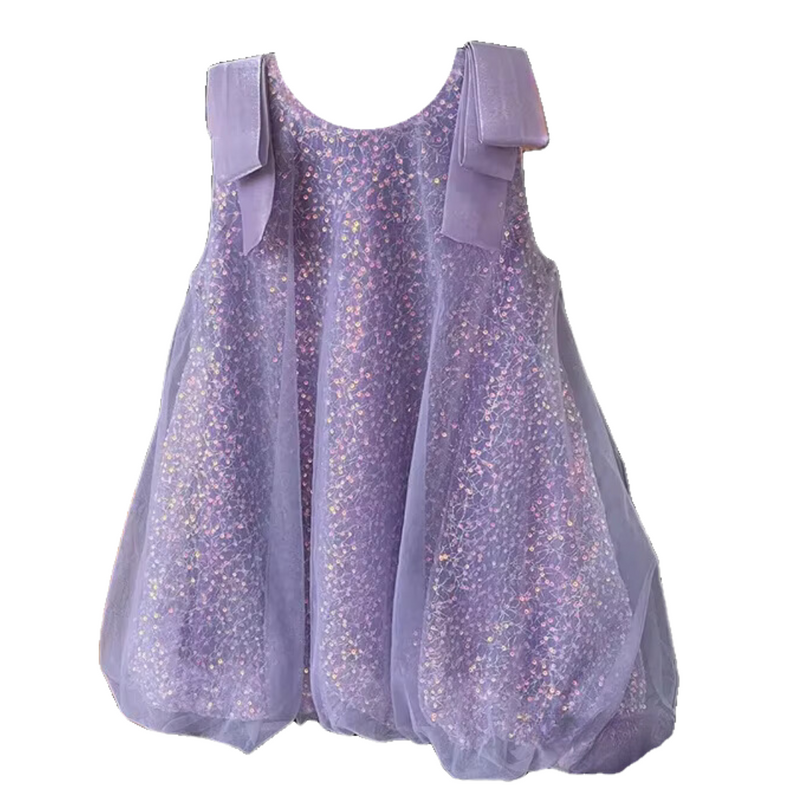 Vestido Balonê Infantil com Lantejoulas para Meninas | Roupas Elegantes Loja de Vestido de Festa Infantil Universo dos Pequenos 