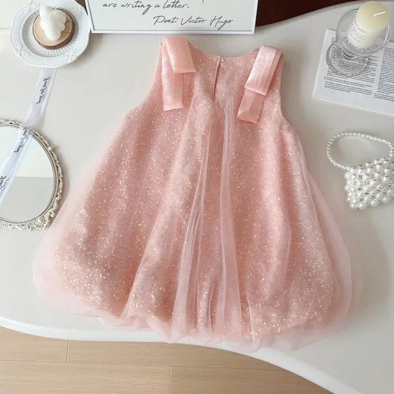 Vestido Balonê Infantil com Lantejoulas para Meninas | Roupas Elegantes Loja de Vestido de Festa Infantil Universo dos Pequenos 