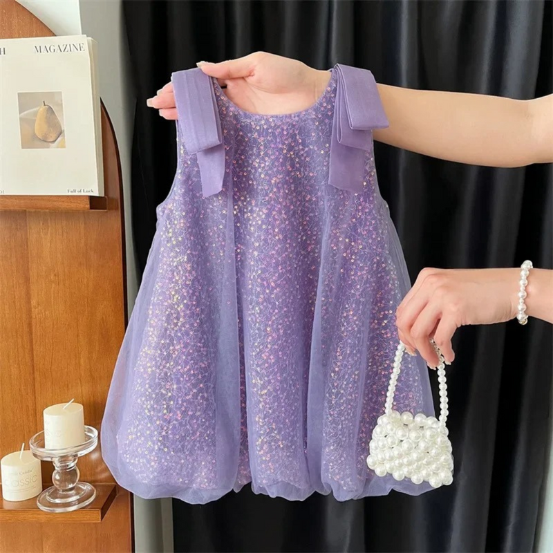 Vestido Balonê Infantil com Lantejoulas para Meninas | Roupas Elegantes Loja de Vestido de Festa Infantil Universo dos Pequenos 