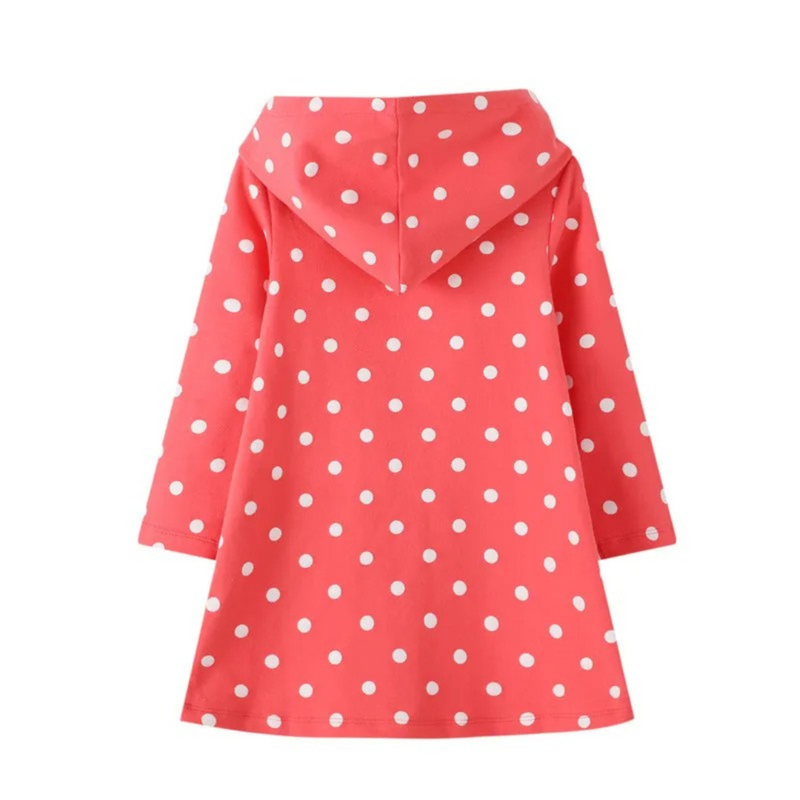 Vestido Infantil Feminino com Capuz e Manga Longa