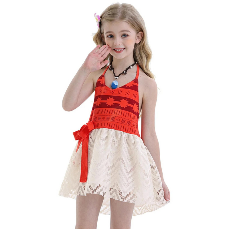 Vestido Infantil Moana – Fantasia de Princesa para Verão e Festas Loja de Fantasia Infantil Universo dos Pequenos