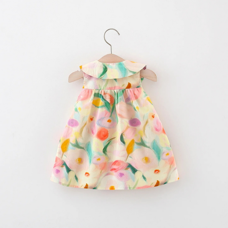 Vestido Infantil de Verão com Estampa Floral