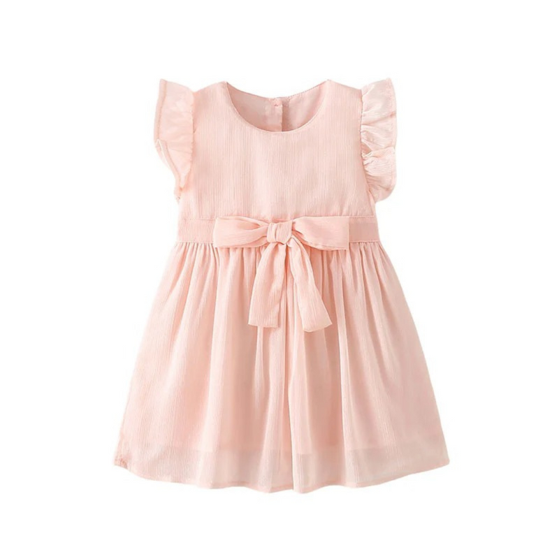 Vestido Infantil Feminino com Aplique de Laço